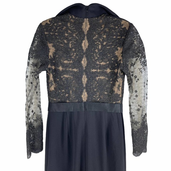 Tadashi Shoji Bataar Embroidered Tulle Crepe Gown Dress Size 6 - Picture 9 of 14